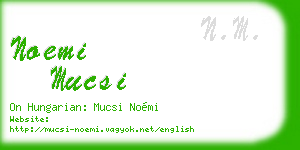 noemi mucsi business card