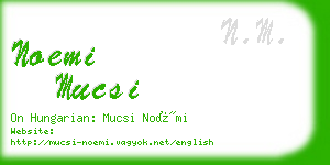 noemi mucsi business card